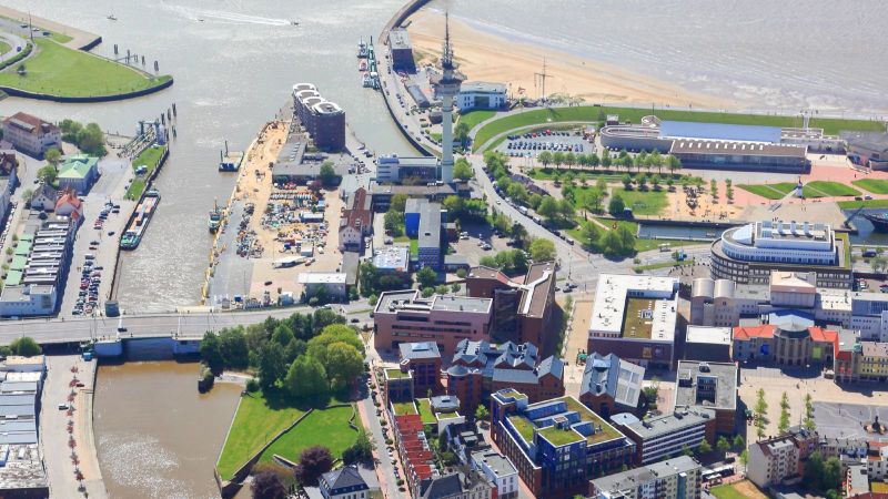 Das Bild zeigt die Hochschule Bremerhaven von oben