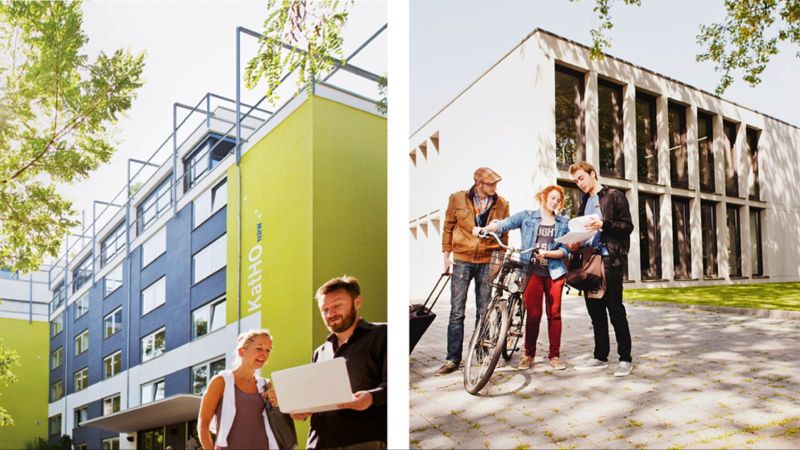 Das Bild zeigt zwei Bilder der Katholischen Fachhoschule Köln
